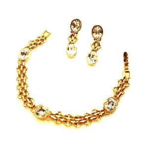 Monet Set of Earrings and Bracelet. Prom?